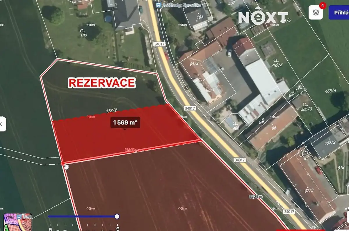 Prodej pozemku 569 m², Sobětuchy