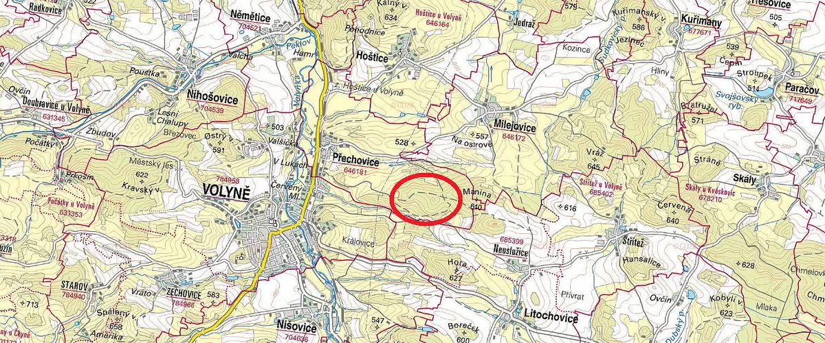 Prodej pozemku 262 m², Přechovice · okres Strakonice
