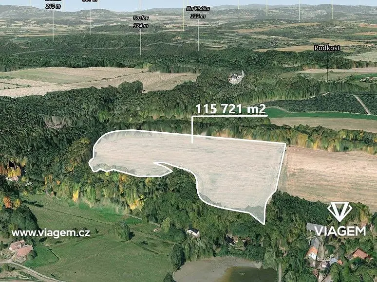 Prodej pozemku 38573 m², Dolní Bousov · okres Mladá Boleslav