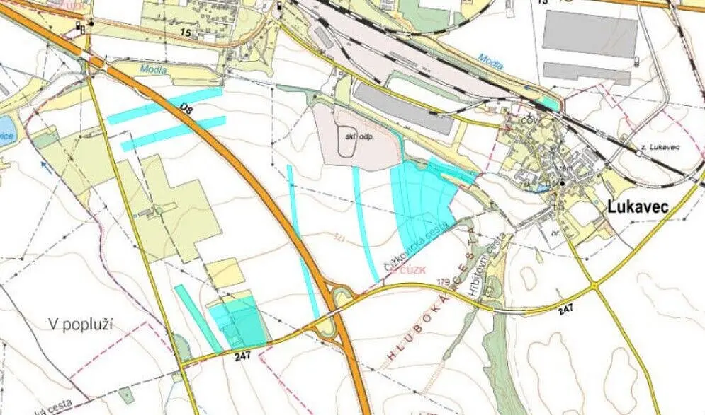 Pronájem pozemku 218419 m², Lovosice · okres Litoměřice