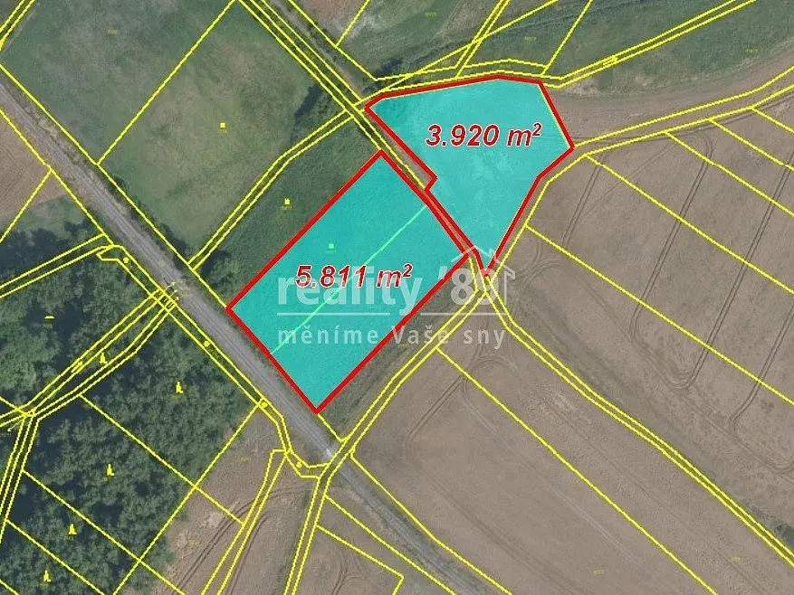 Prodej pozemku 885 m², Kostelec nad Labem - Jiřice · okres Mělník
