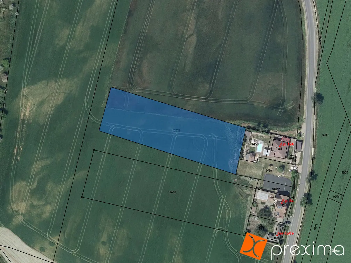 Prodej pozemku 238 m², Blažim · okres Louny
