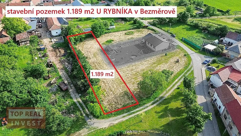 Prodej pozemku 189 m², Bezměrov · okres Kroměříž