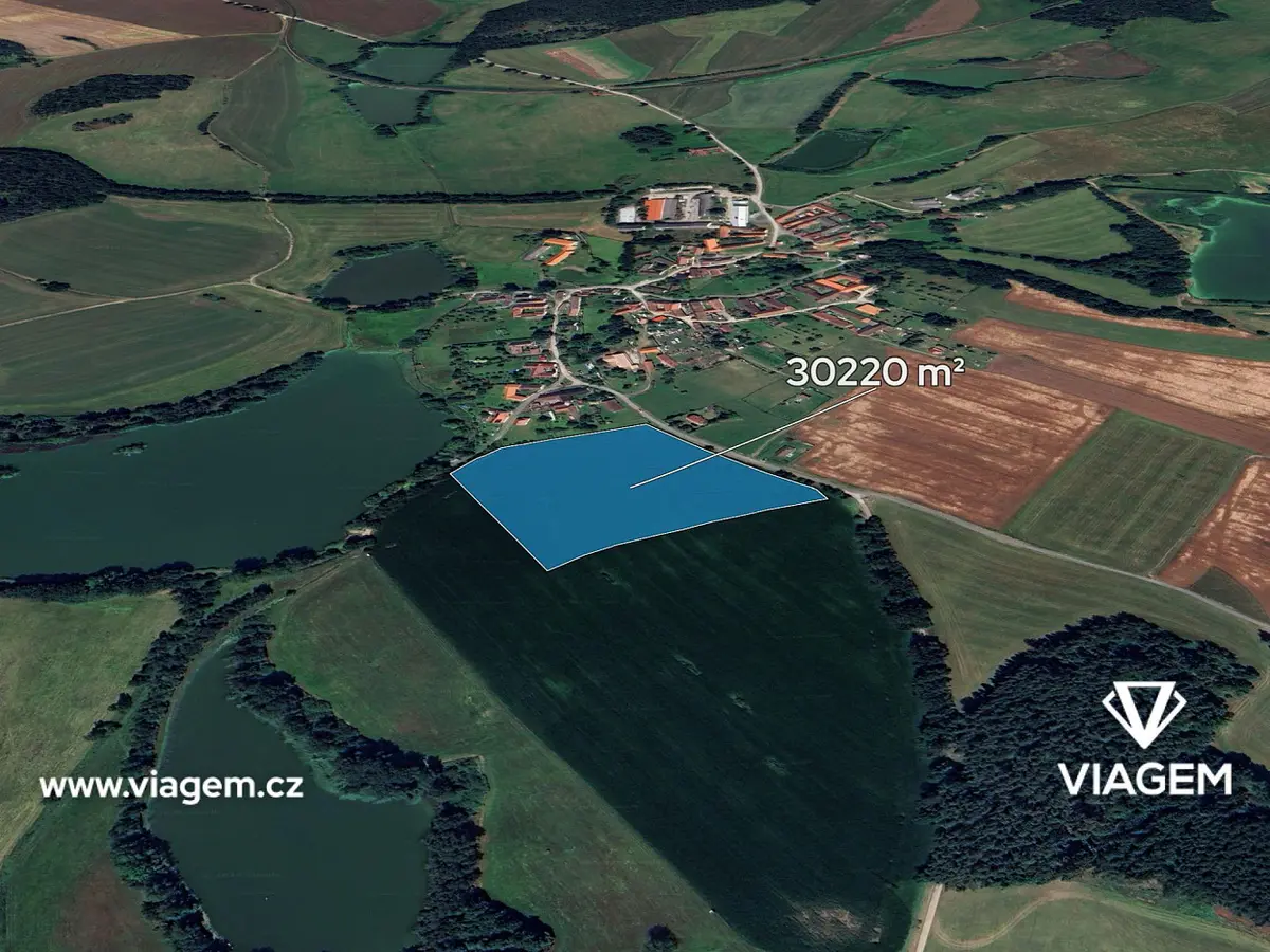 Prodej pozemku 5036 m², Kardašova Řečice · okres Jindřichův Hradec