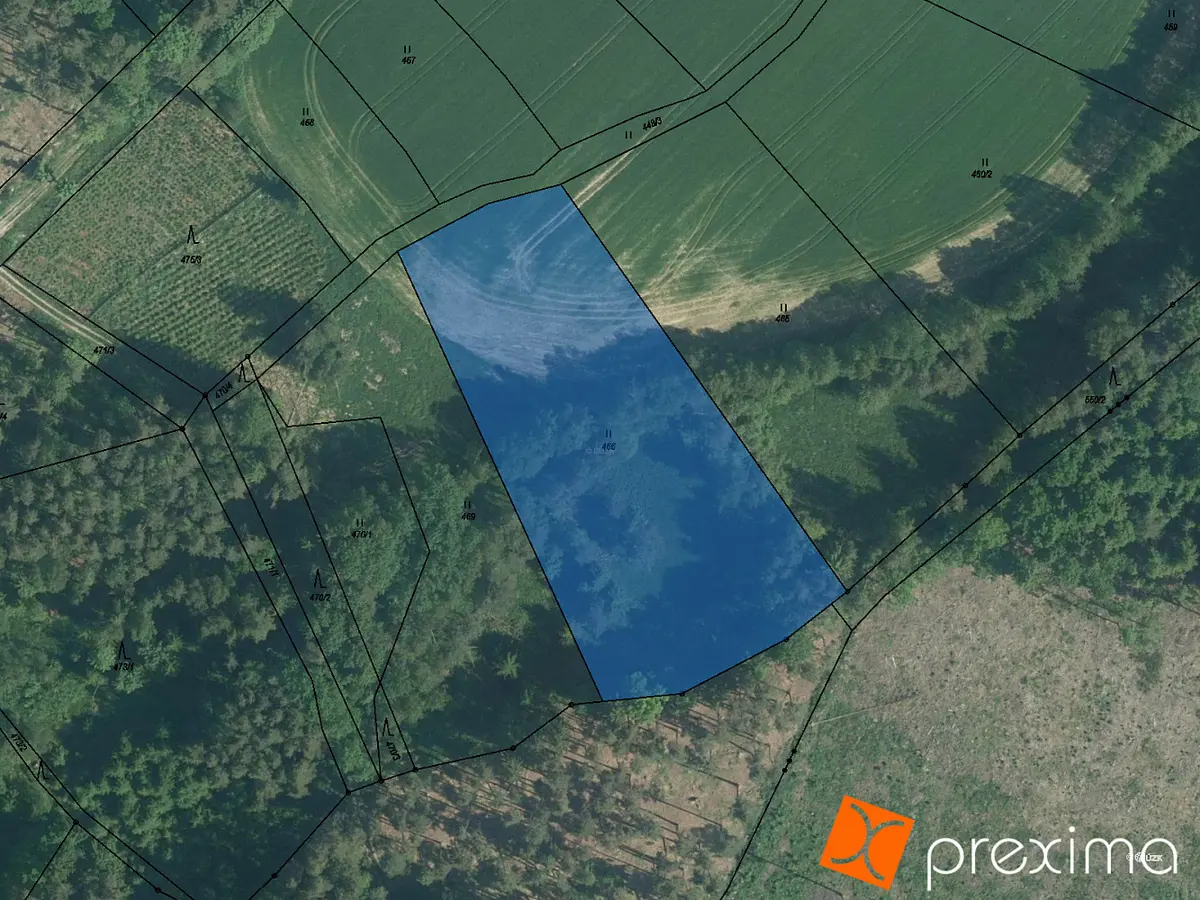Prodej pozemku 1547 m², Třebějice · okres Tábor