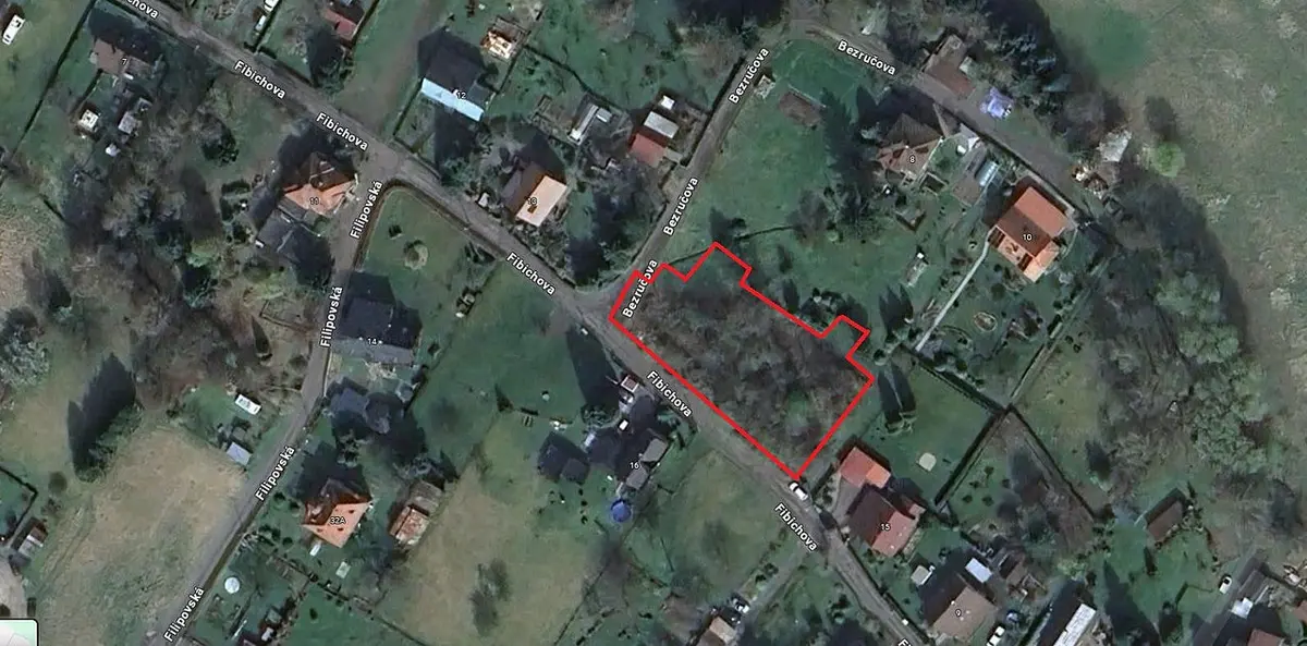 Prodej pozemku 1414 m², Fibichova · Jiříkov okres Děčín