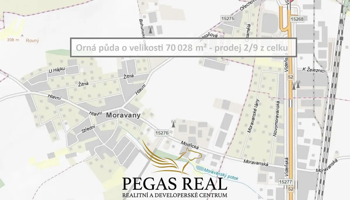 Prodej pozemku 70028 m², Polní · Moravany u Brna · Moravany