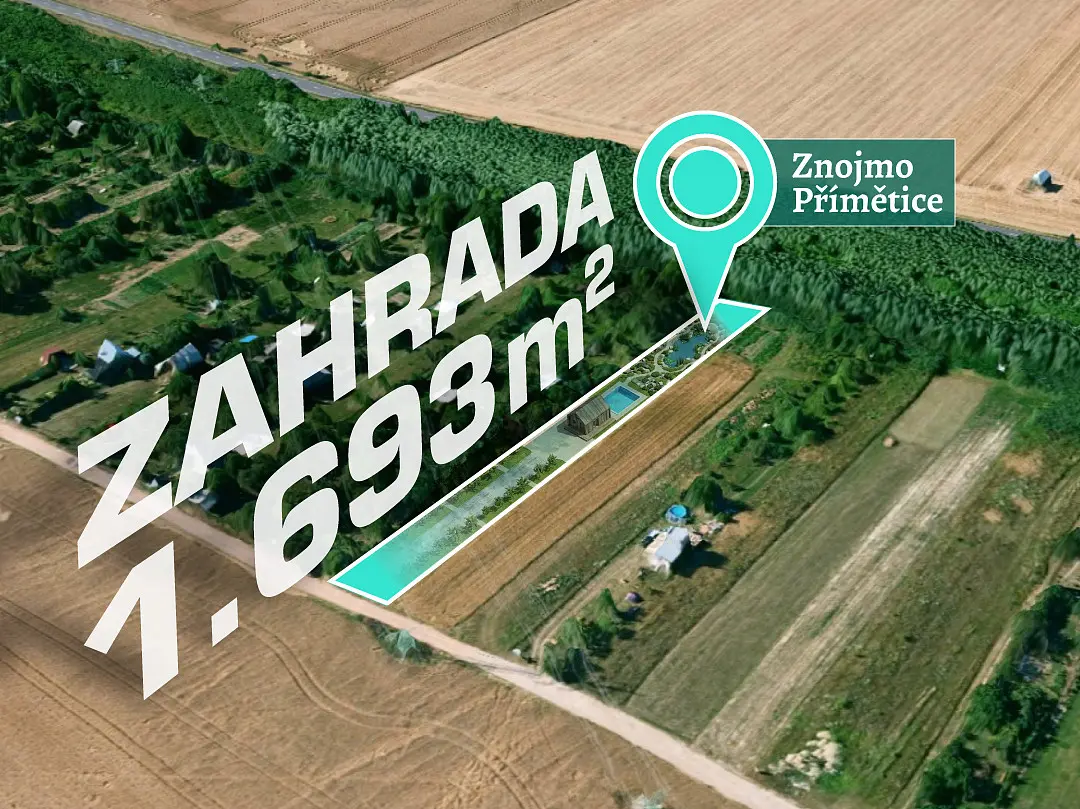 Prodej pozemku 1693 m², Znojmo - Přímětice