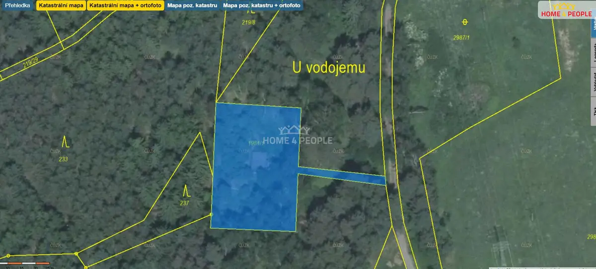 Prodej pozemku 463 m², Větřní - Hašlovice · okres Český Krumlov