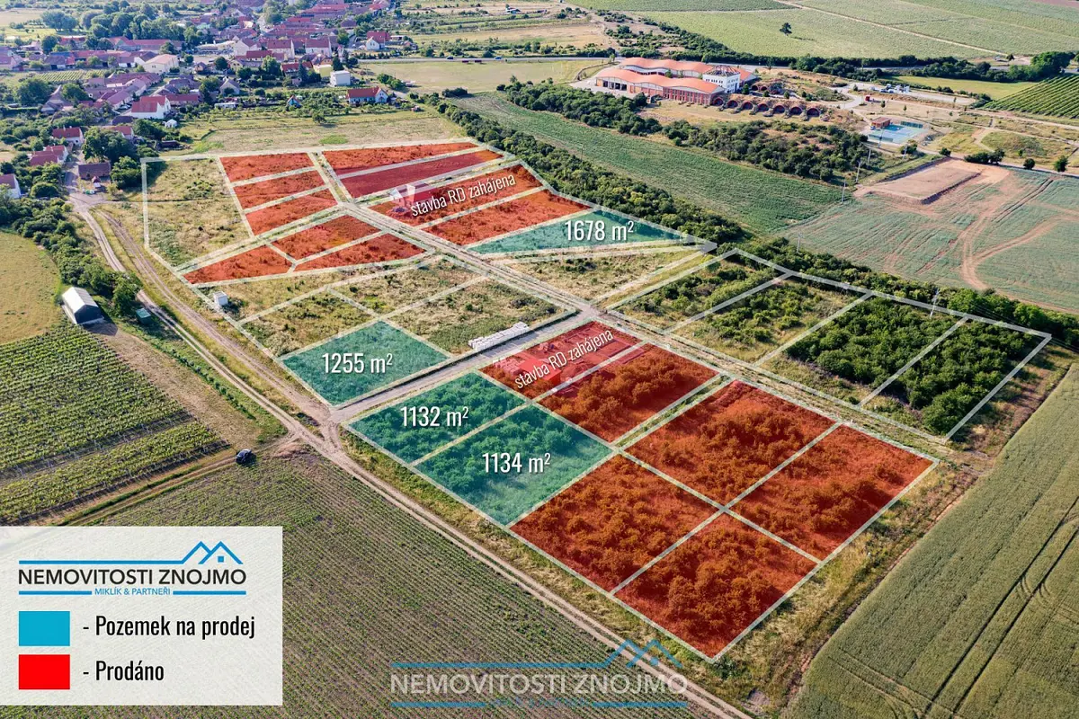Prodej pozemku 1132 m², Havraníky · okres Znojmo