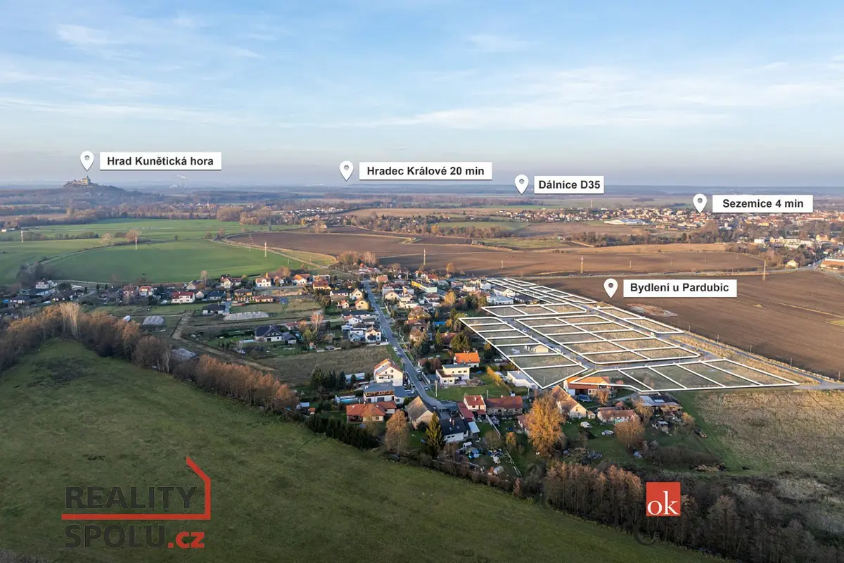 Prodej pozemku 909 m², Sezemice - Počaply · okres Pardubice