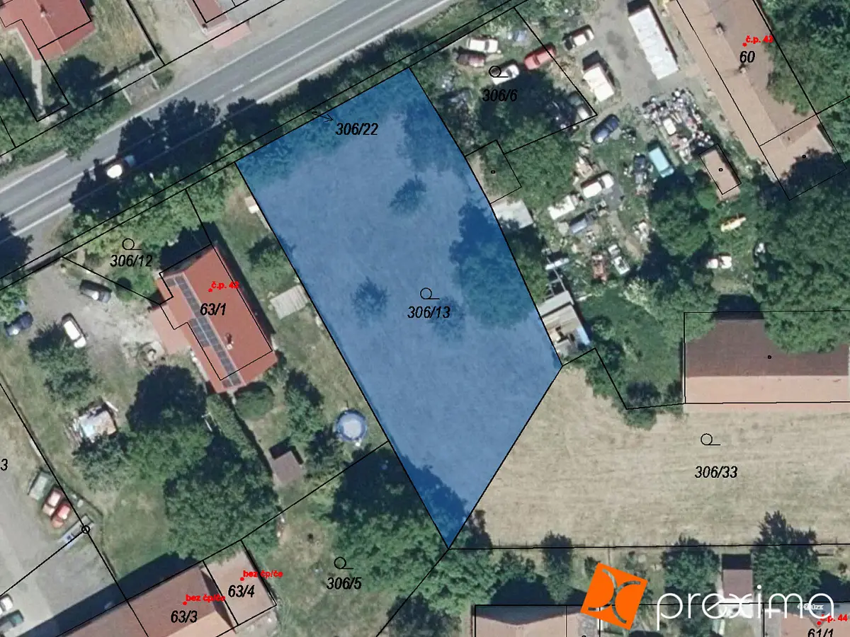 Prodej pozemku 1443 m², Radíčeves · Žatec