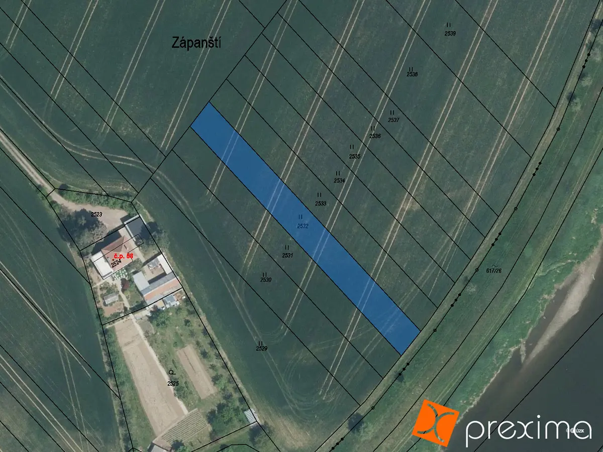 Prodej pozemku 180 m², Huštěnovice · okres Uherské Hradiště