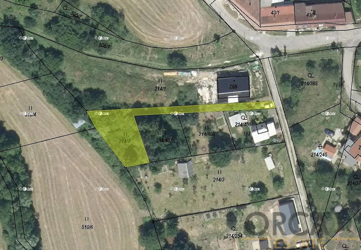 Prodej pozemku 268 m², Prostějovičky · okres Prostějov