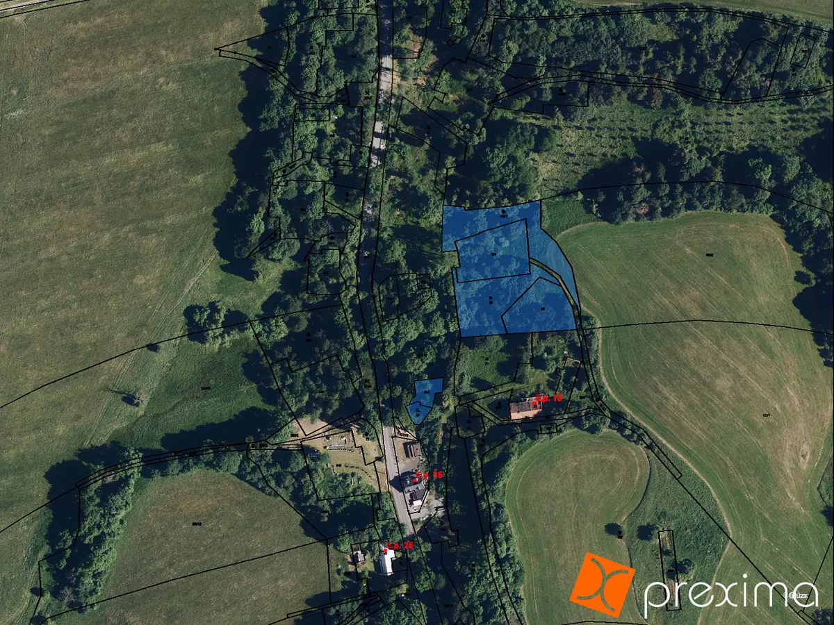 Prodej pozemku 3164 m², Dvorce · okres Bruntál