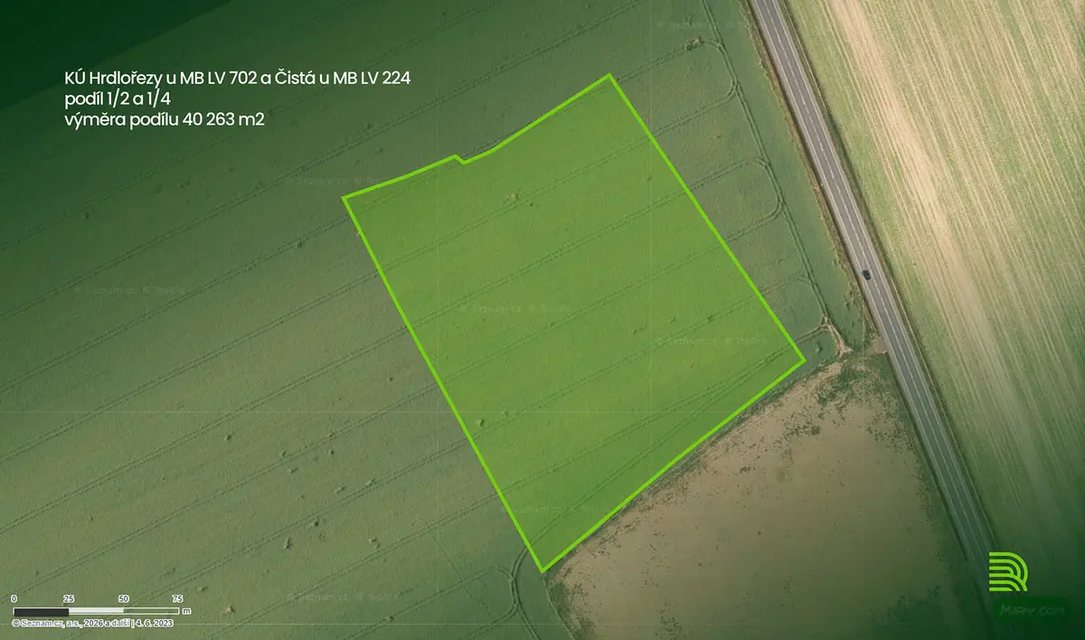 Prodej pozemku 40263 m², Hrdlořezy · okres Mladá Boleslav