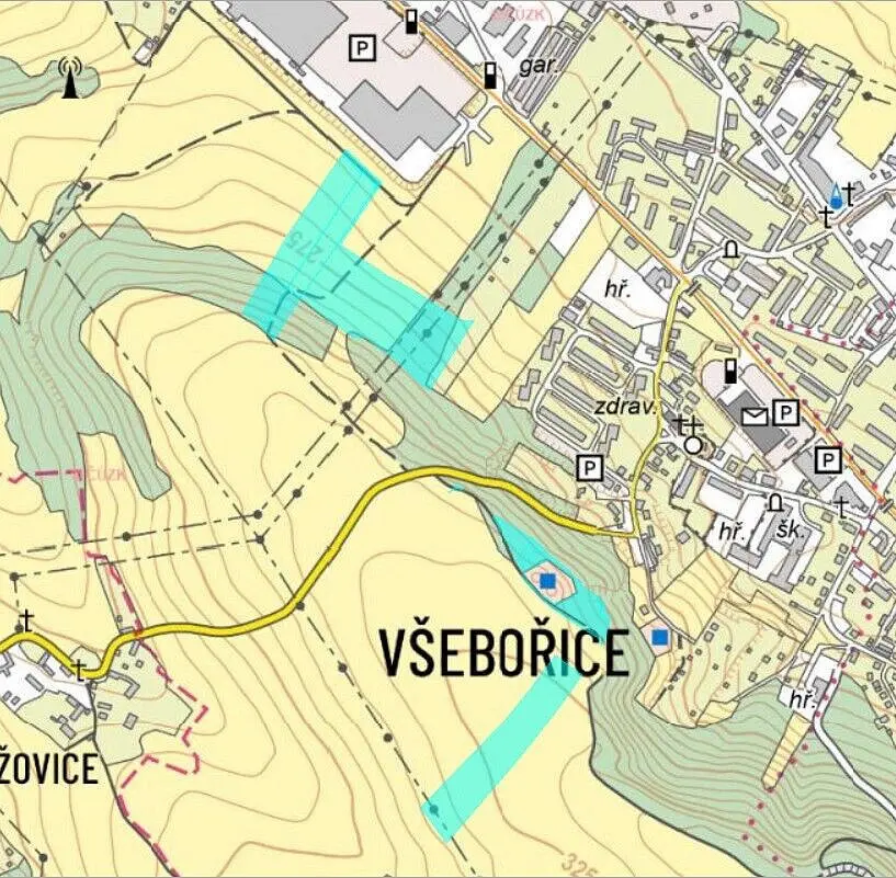 Pronájem pozemku 566 m², Ústí nad Labem - Všebořice