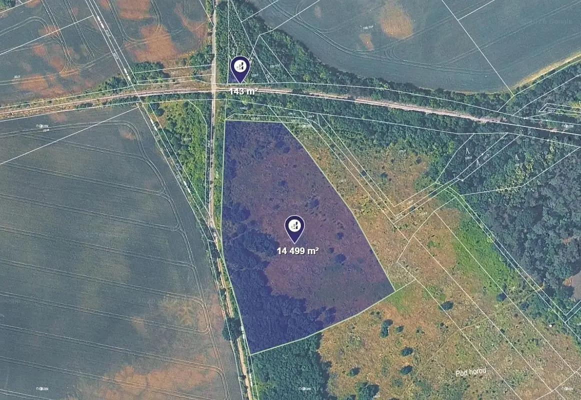 Prodej pozemku 14642 m², Postřižín