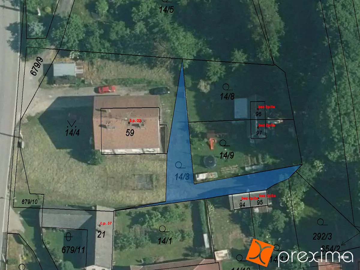 Prodej pozemku 62 m², Horní Němčice · okres Jindřichův Hradec