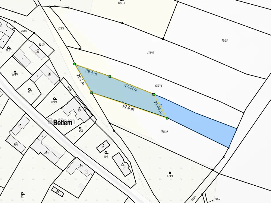 Prodej pozemku 1900 m², Samšina - Betlem · okres Jičín