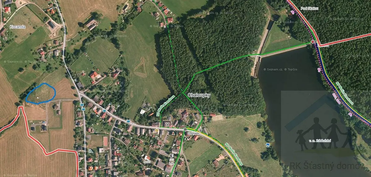 Pronájem pozemku 2699 m², Chaloupky · okres Beroun