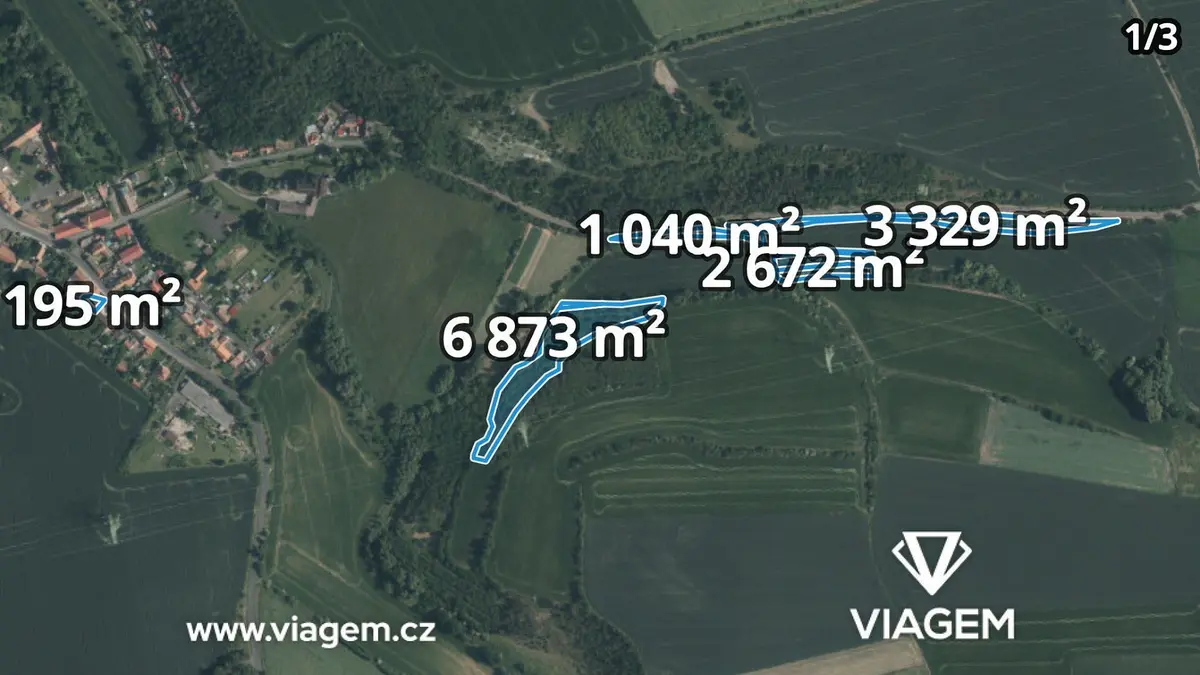 Prodej pozemku 2206 m², Hřivice · okres Louny