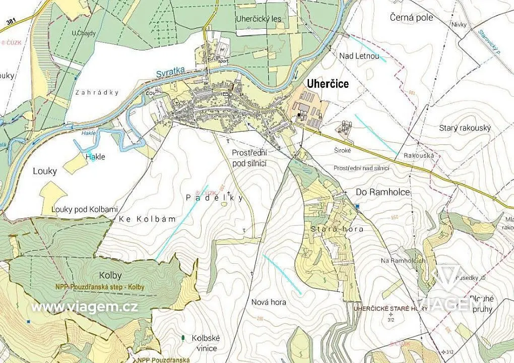 Prodej pozemku 1045 m², Uherčice · okres Břeclav