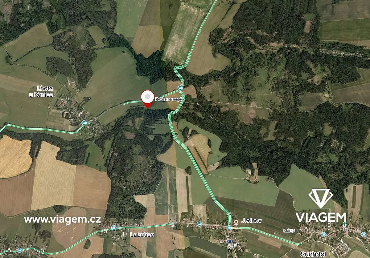 Prodej pozemku 4587 m², Lhota u Konice · Brodek u Konice