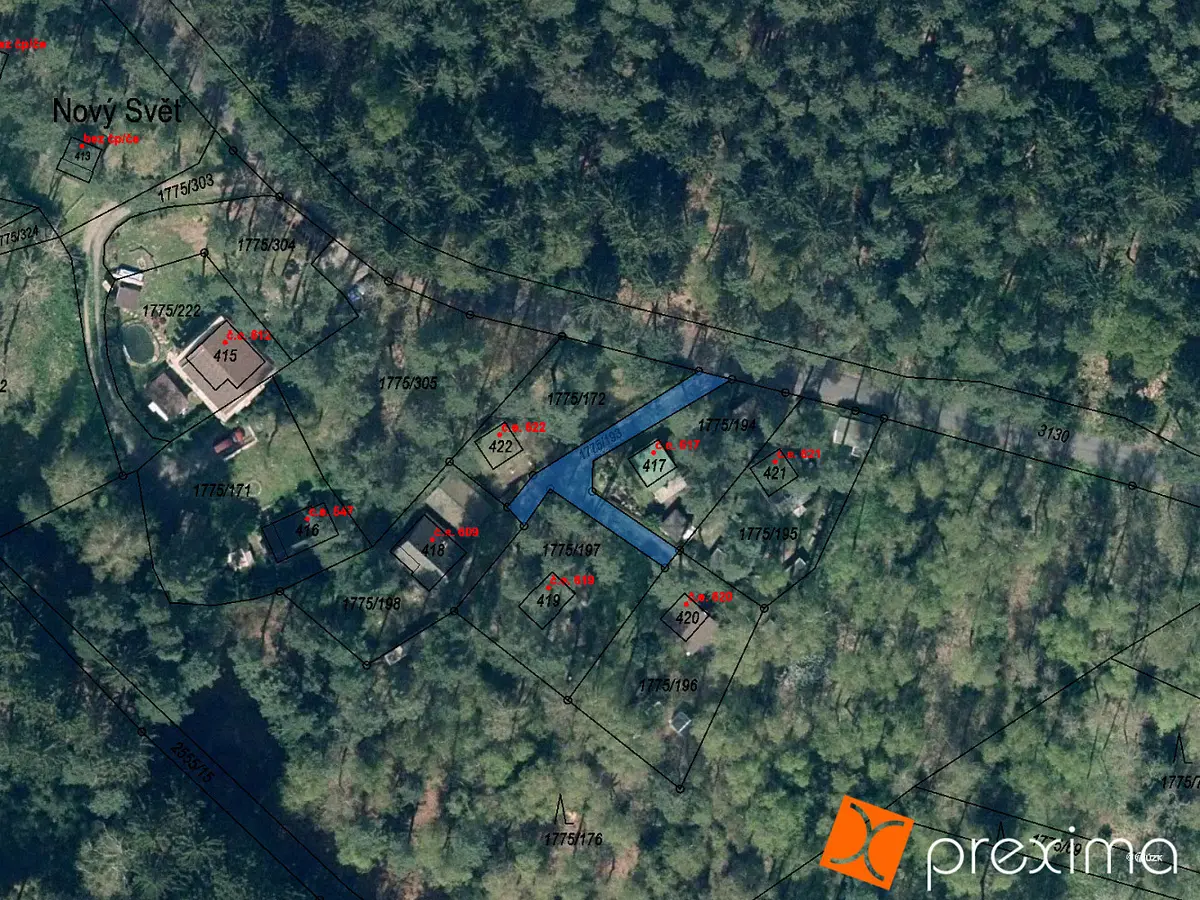 Prodej pozemku 64 m², Růžová · okres Děčín