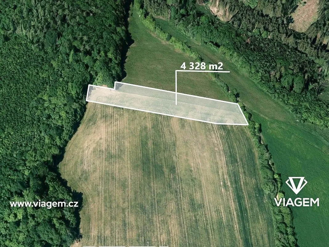 Prodej pozemku 4328 m², Jamné u Tišnova · Tišnov