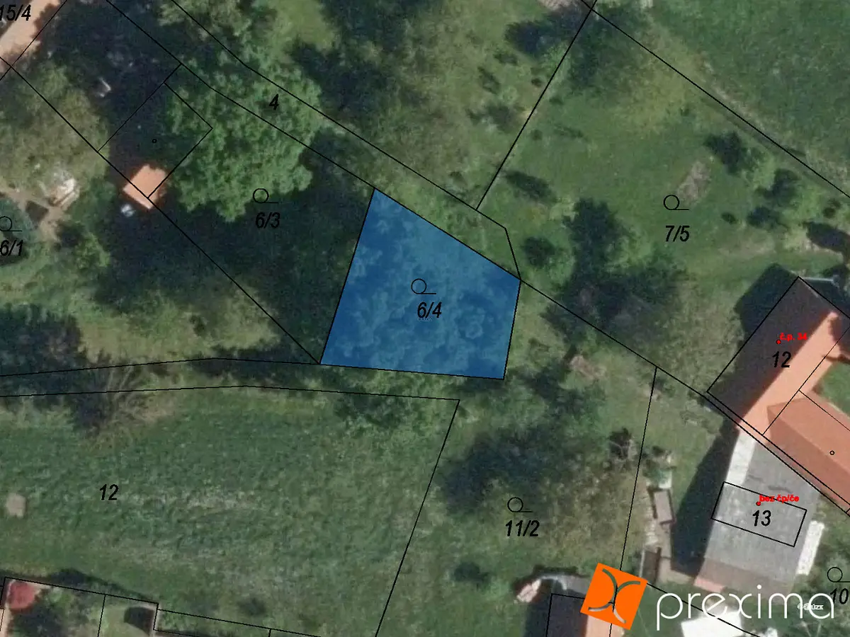 Prodej pozemku 9 m², Zadní Střítež · okres Tábor