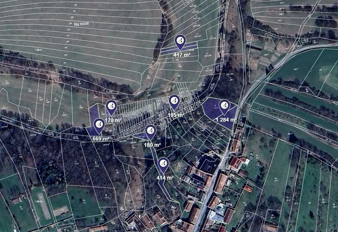 Prodej pozemku 7994 m², Stínava · okres Prostějov