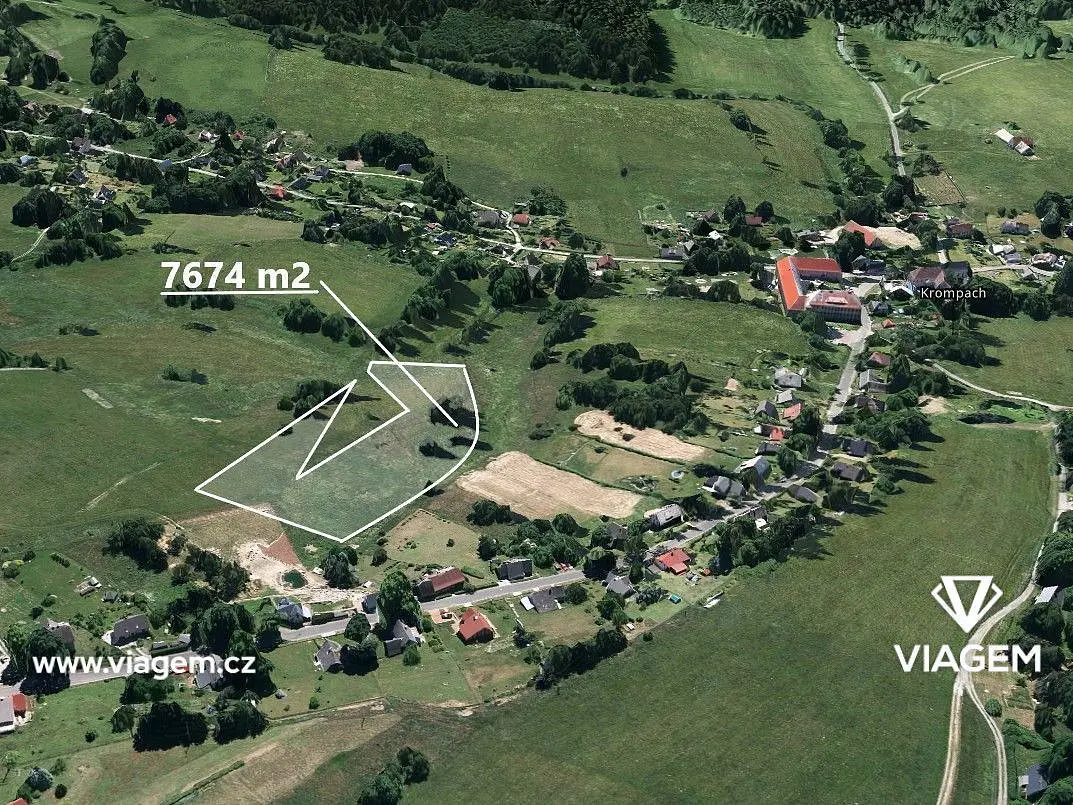 Prodej pozemku 7674 m², Krompach