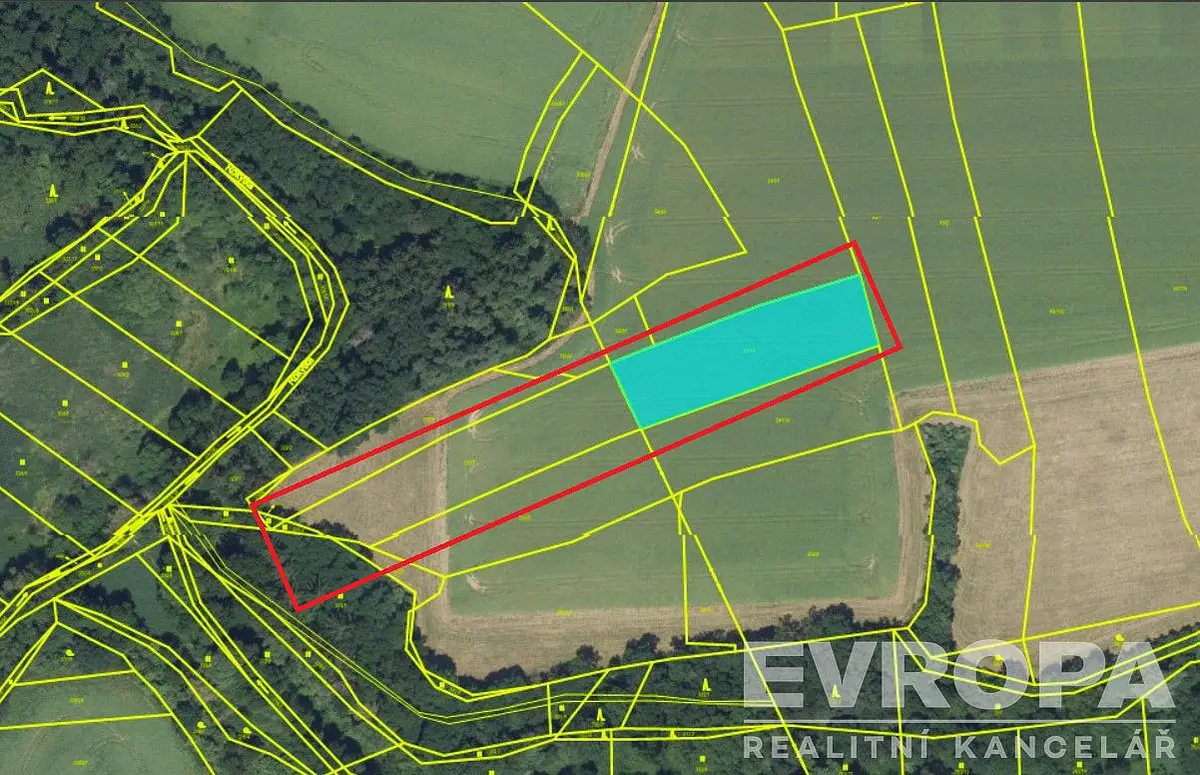 Prodej pozemku 6844 m², Křenice u Prahy · Křenice