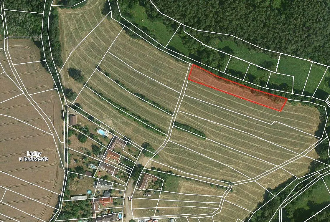 Prodej pozemku 2230 m², Radošovice - Lipiny u Radošovic · okres Benešov