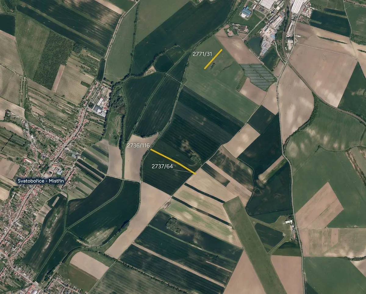 Prodej pozemku 5671 m², Svatobořice · Svatobořice-Mistřín
