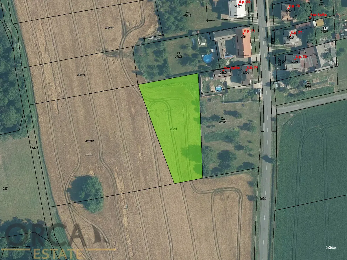 Prodej pozemku 2416 m², Blazice · okres Kroměříž