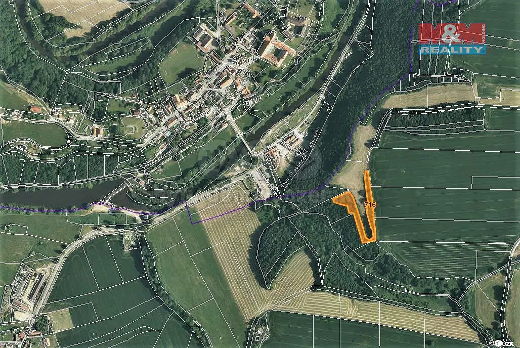 Prodej pozemku 920 m², Zlatá Koruna · okres Český Krumlov