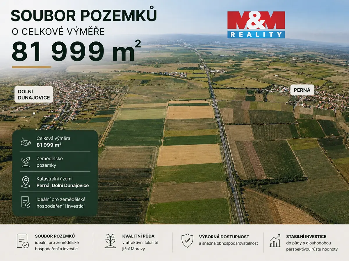 Prodej pozemku 81999 m², Perná