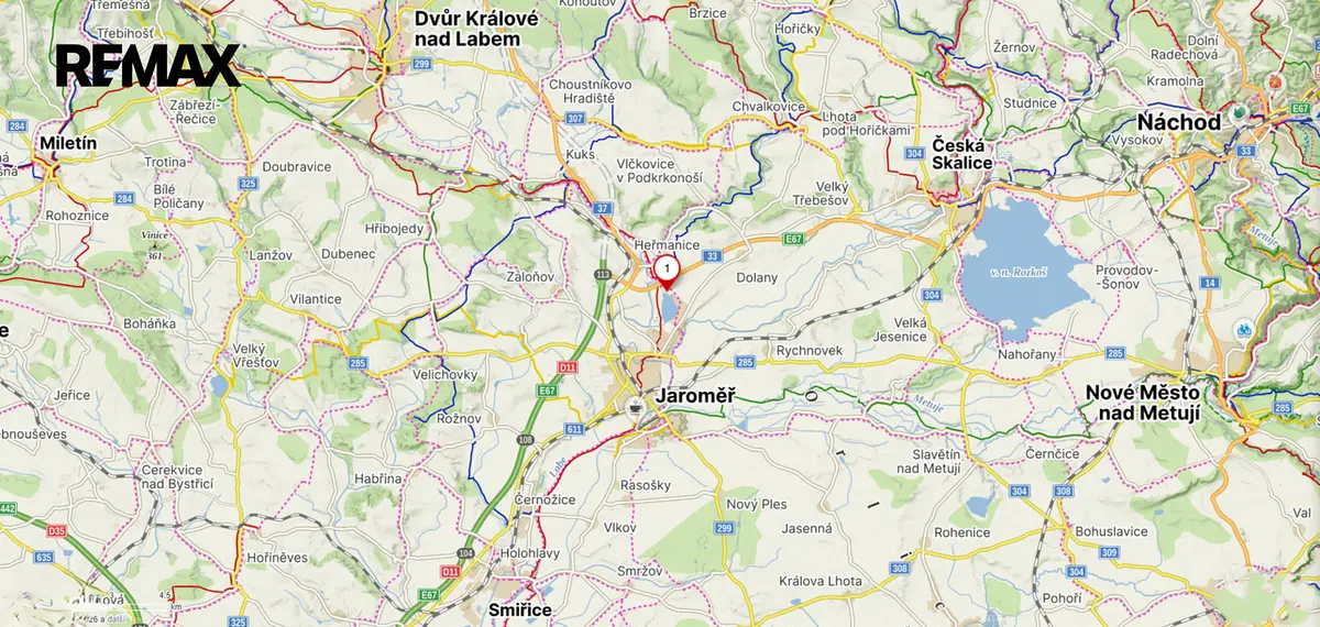 Prodej pozemku 713 m², Do Končin · Jaroměř