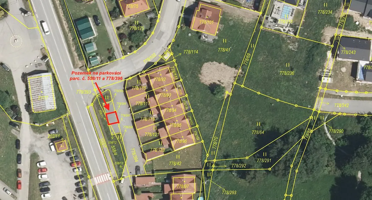 Prodej pozemku 22 m², Frymburk · okres Český Krumlov