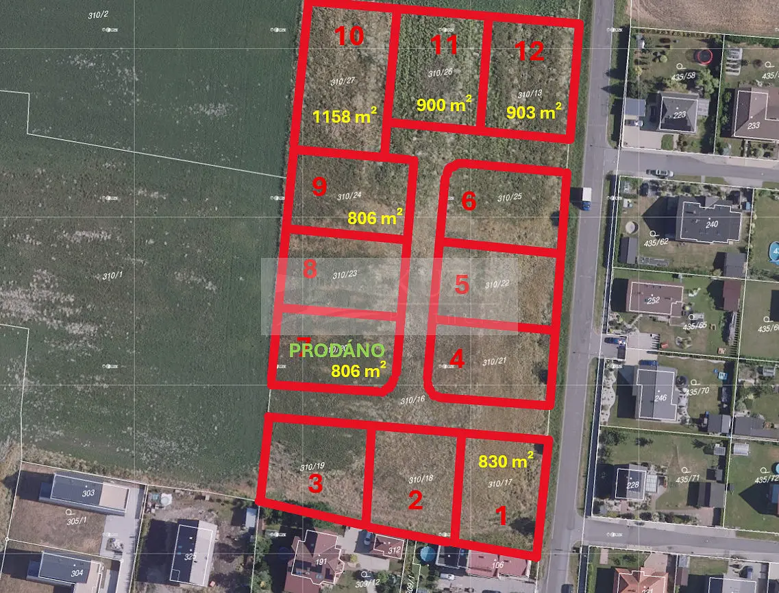 Prodej pozemku 806 m², Kosořice
