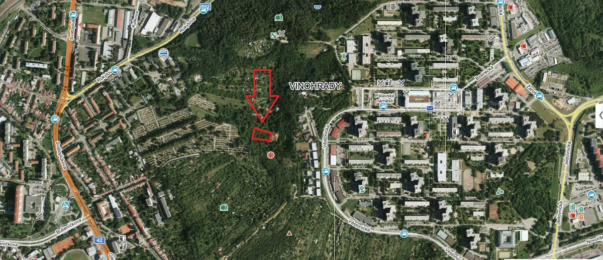 Prodej pozemku 600 m², Brno - Židenice