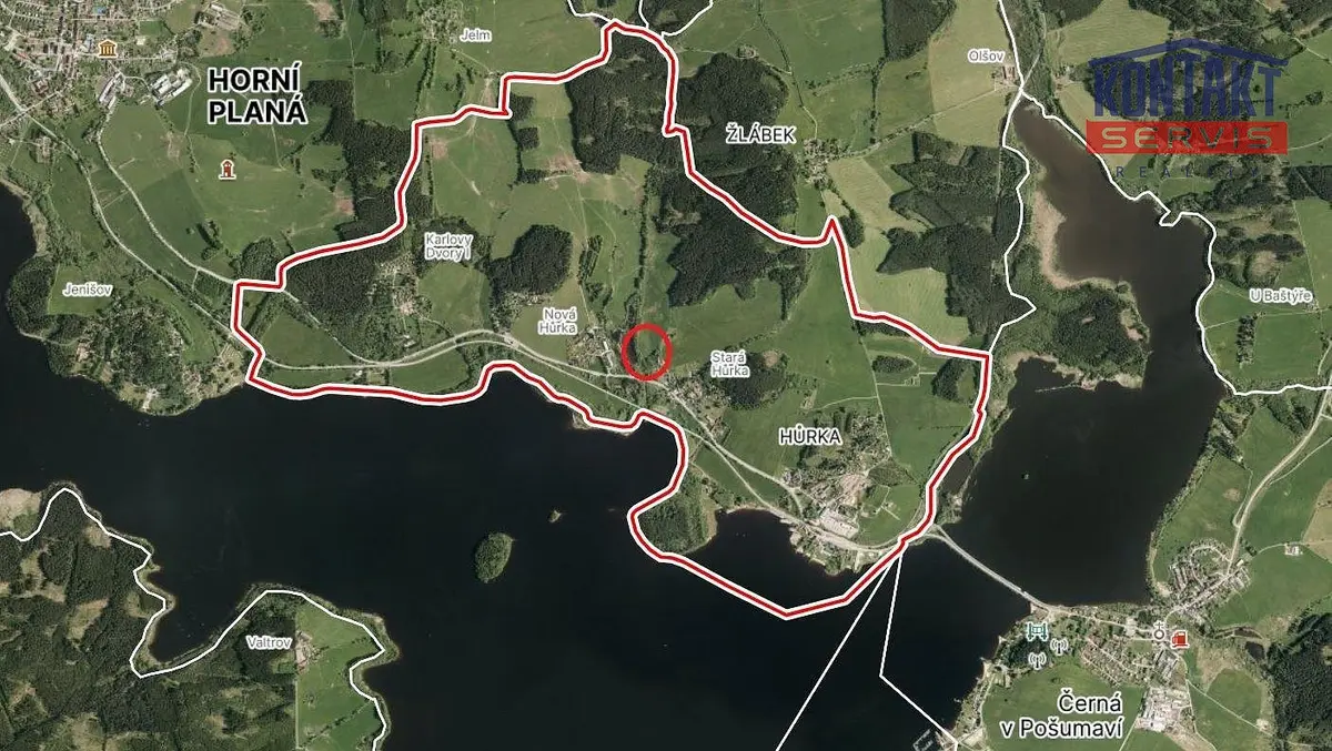 Prodej pozemku 355 m², Horní Planá - Hůrka · okres Český Krumlov