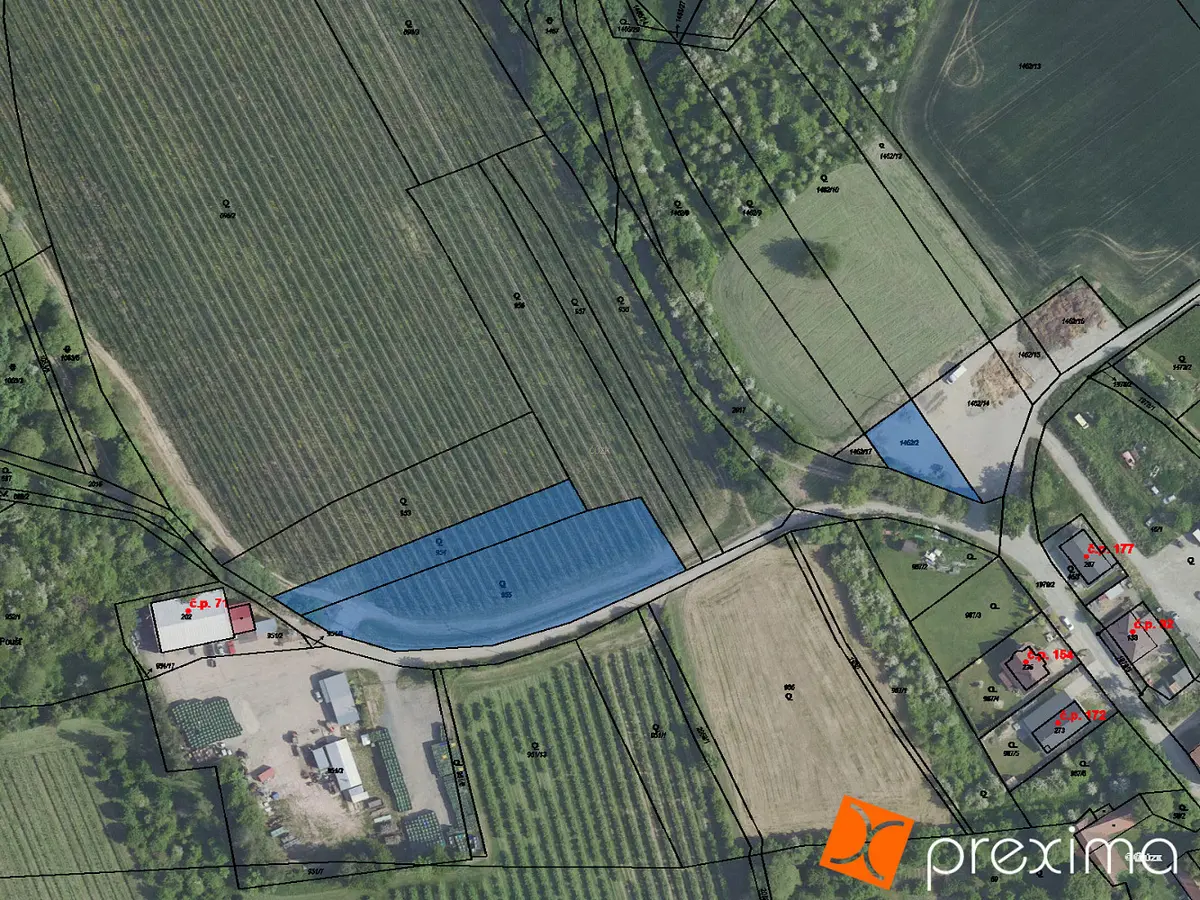Prodej pozemku 4213 m², Ždánice · okres Kolín