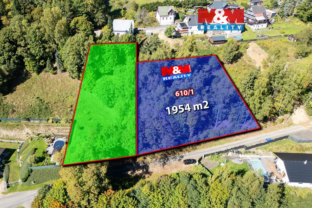 Prodej pozemku 954 m², Kraslice - Zelená Hora · okres Sokolov