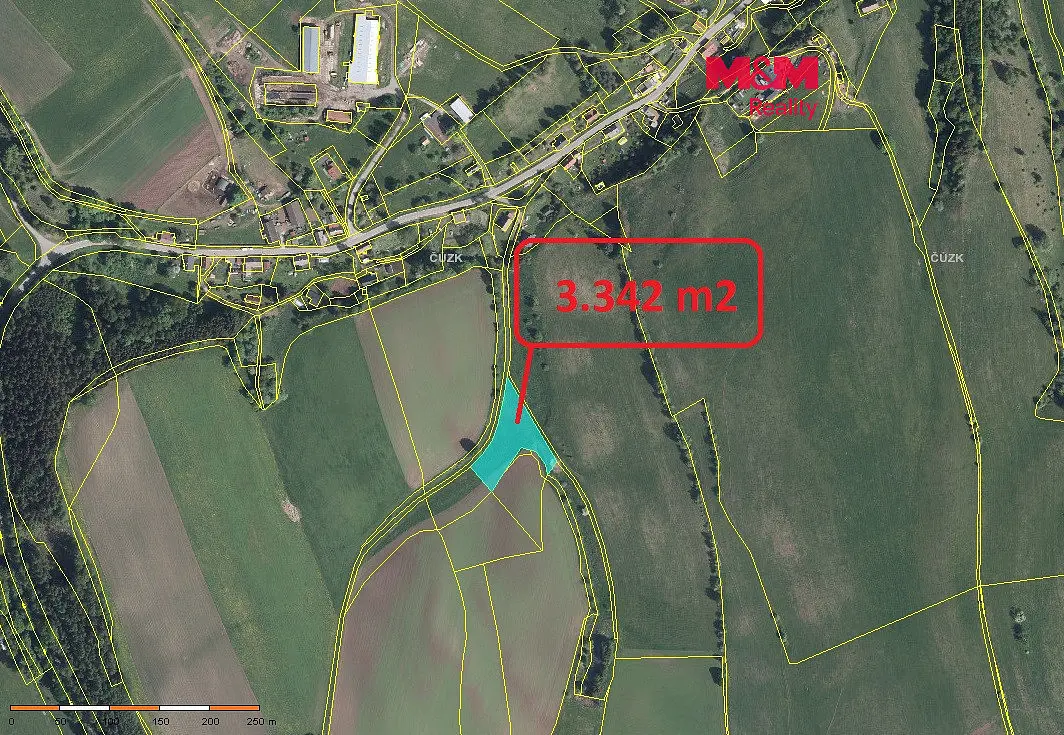 Prodej pozemku 3342 m², Stárkov - Bystré · okres Náchod