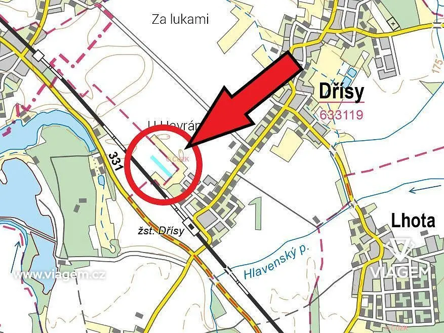 Prodej pozemku 3756 m², Křenek · okres Praha-východ