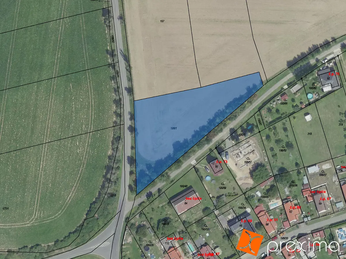 Prodej pozemku 227 m², Černíky · okres Kolín