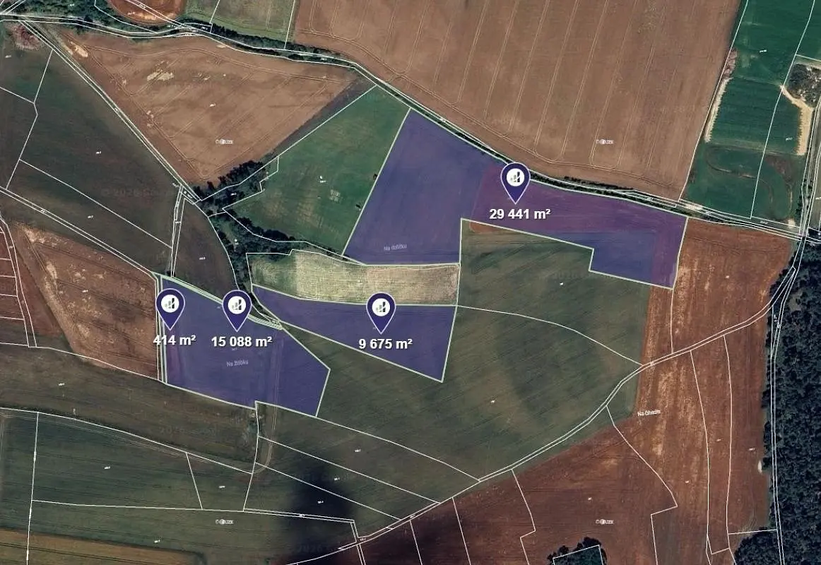 Prodej pozemku 27309 m², Kropáčova Vrutice · okres Mladá Boleslav